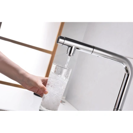 смеситель для кухни с подключением к фильтру paulmark viper vi213105-cr, цвет хром