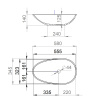 раковина накладная salini callista 1101101grf покраска по ral