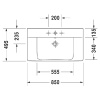 раковина полувстраиваемая duravit p3 comforts 2332850030