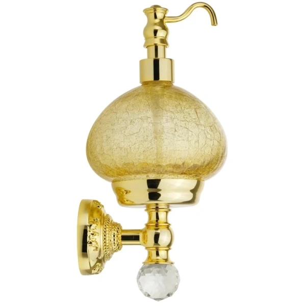 Дозатор для жидкого мыла Migliore Cristalia 16830 цвет золото с кристаллом Swarovski