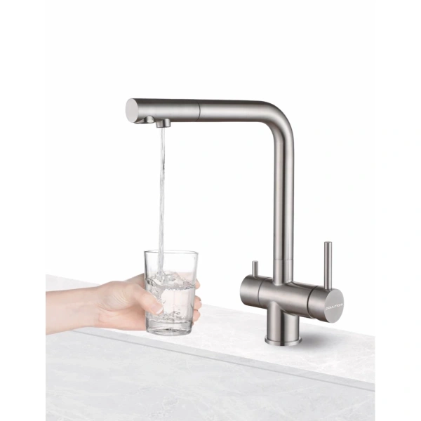 смеситель для кухни с фильтром paulmark skalen sk213020-ss + h851p00