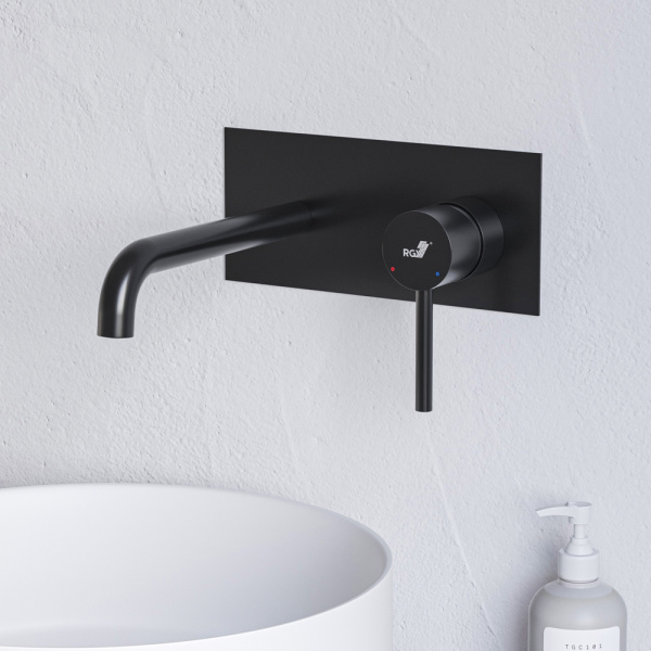 смеситель для раковины rgw shower panels sp-45-11b 51140545-04 черный матовый