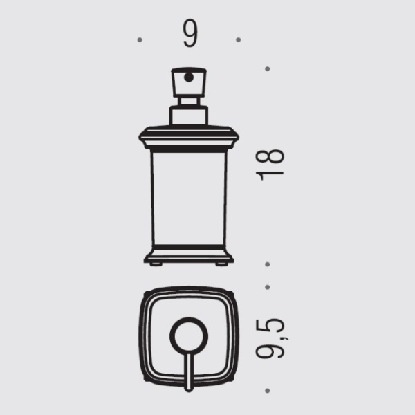 Дозатор для мыла Colombo Design Portofino B9326.CR2-VAN настольный, хром|золото|матовое стекло