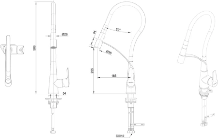 смеситель для кухни bravat f7420453cp цвет хром