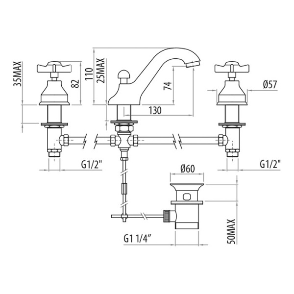 смеситель для раковины tiffany world london tw1709517c0cr