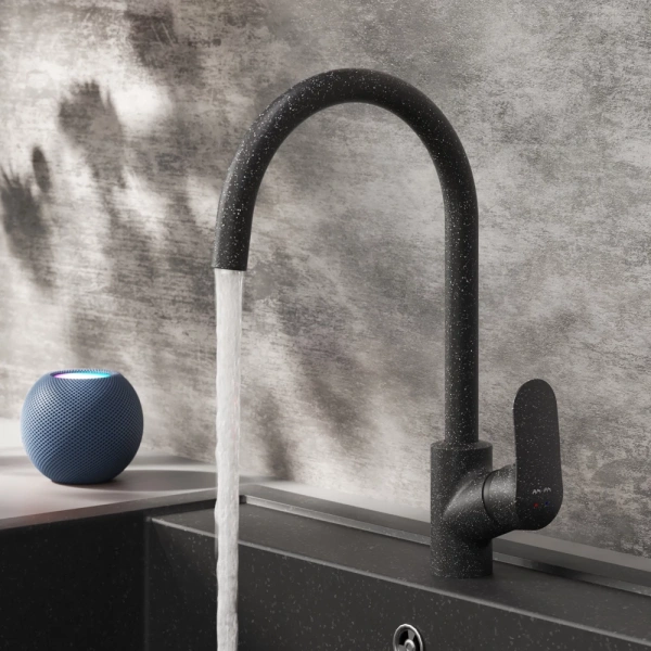 смеситель для кухни am.pm like f8007722, цвет черный