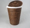 корзина для белья decor walther basket 0922392 с крышкой, 40х40х65 см, ротанг темный