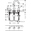 смеситель для раковины с донным клапаном hansgrohe logis 71133000