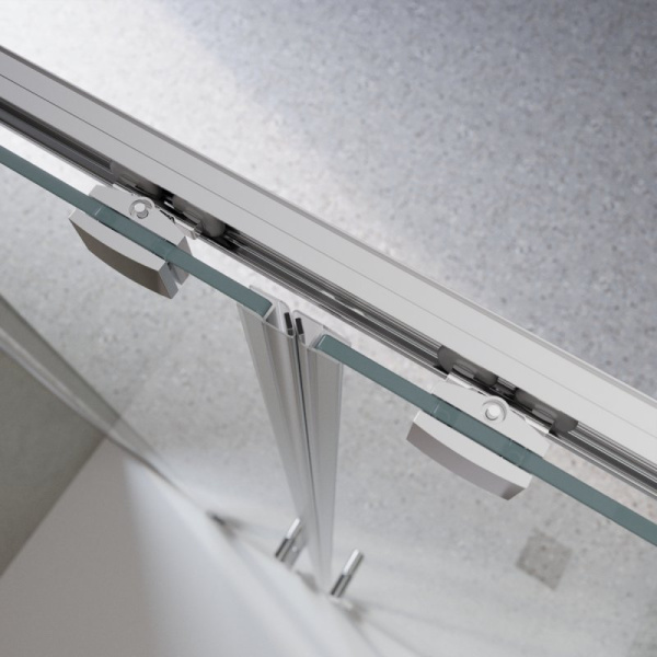 душевая дверь belbagno luce 160 luce-bf-2-160-c-cr профиль хром стекло прозрачное