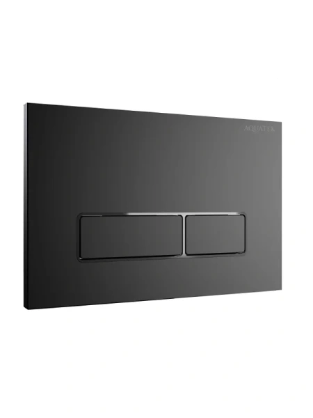 кнопка смыва для инсталляции aquatek kdi-0000065 для унитаза, абс-пластик, цвет матовая оружейная сталь, ободок хром