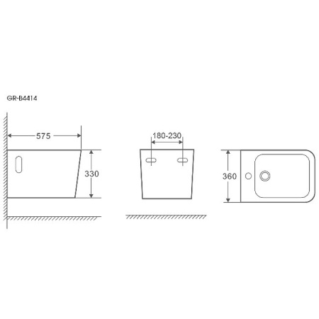 биде подвесное grossman gr-b4414