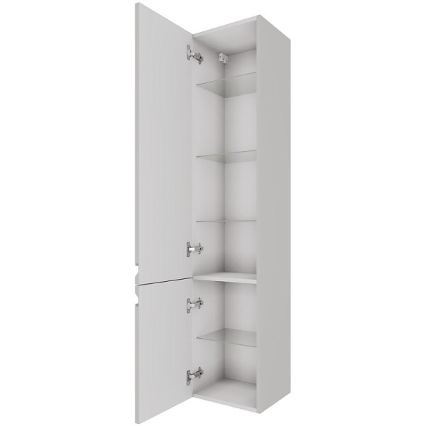 шкаф пенал aquatek вега 35 l aq70035l-lg подвесной серый туман