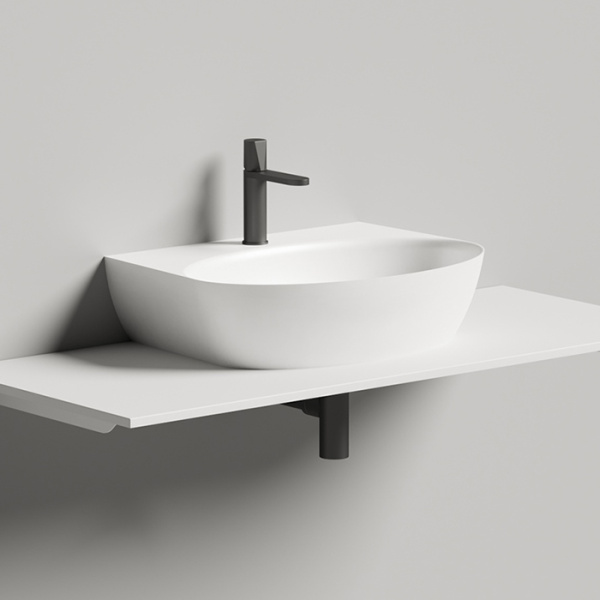 раковина 58х45 cм salini alda wall 02 140312g, мат-л: s-sense, цвет: белый глянцевый