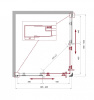 душевой уголок belbagno uno 120×90 uno-195-ah-2-120/90-c-nero профиль черный матовый, стекло прозрачное