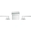 смеситель axor myedition 47050000 для раковины, с донным клапаном, излив 20 см, на 3 отверстия, хром/зеркальное стекло
