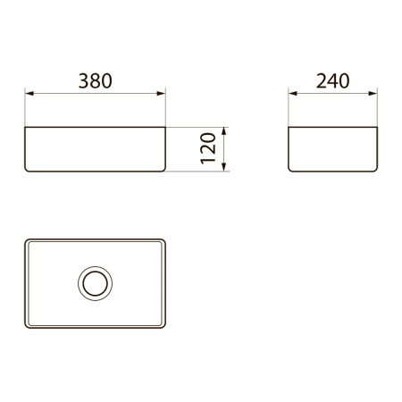 накладная раковина point аврора 38 pn43102, белая