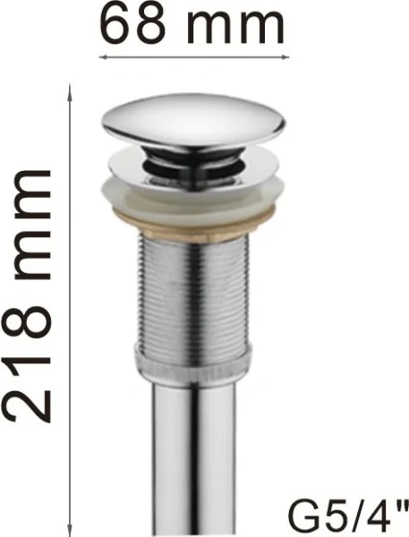 донный клапан haiba hb65 клик клак, хром