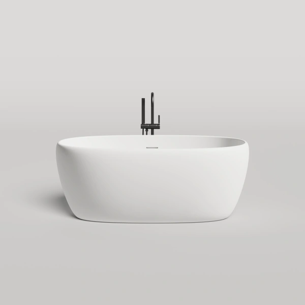 ванна отдельностоящая 150х75 cм.salini luce 100122m мат-л: s-stone, цвет: матовый белый