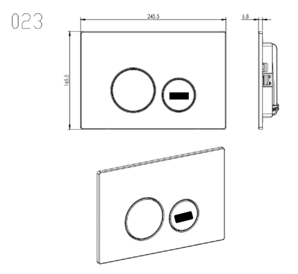 кнопка смыва для инсталляции aquatek kdis-0000036 для унитаза, пластик, цвет сталь
