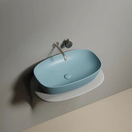 раковина ceramicanova element cn6049mlg накладная, 60x38 см, зеленая матовая