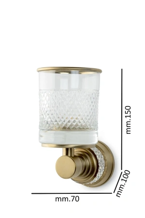 стакан для зубных щеток boheme aura 10244-g настенный, золотой