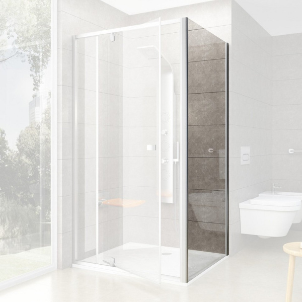 Душевая стенка Ravak Pivot PPS-100 90GA0U00Z1 профиль сатин, стекло прозрачное