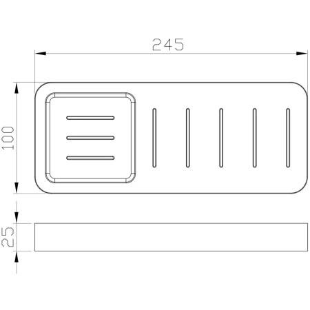 полка для ванной с мыльницей wonzon & woghand lotte ww-8332-bg 24,5 см, настенная, золотой матовый