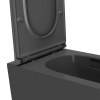 унитаз подвесной point меркурий pn41831gm безободковый, графит, сиденье дюропласт, микролифт, быстросъемное