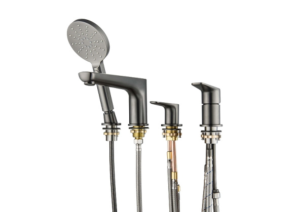 смеситель на борт ванны aquatek бетта aq1148bgm цвет оружейная сталь