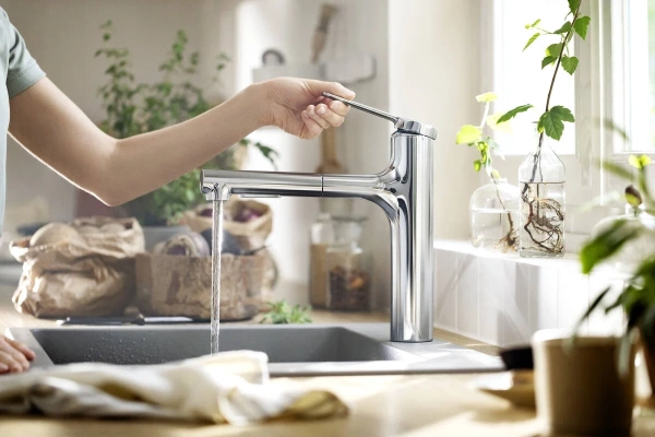 смеситель для кухни hansgrohe zesis m33 sbox lite 74804000, хром