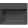 раковина gsi kube x 9431126 подвесная, 60x47 см, ardesia opaco (черный матовый)