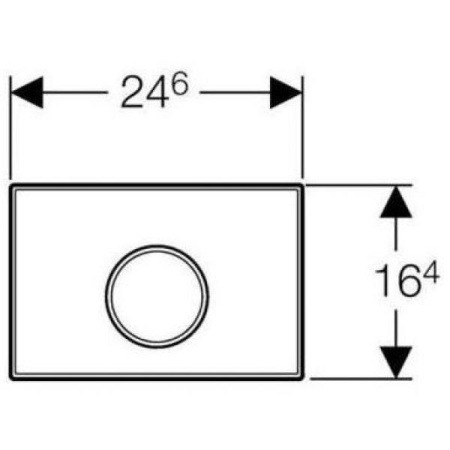 кнопка для инсталляции geberit sigma 10 115.758.kn.1 цвет хром/матовый цвет хром