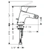 смеситель hansgrohe focus e2 31920000 для биде, с донным клапаном, хром