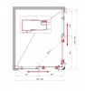душевой уголок belbagno uno 120×90 uno-195-ah-2-120/90-c-nero профиль черный матовый, стекло прозрачное