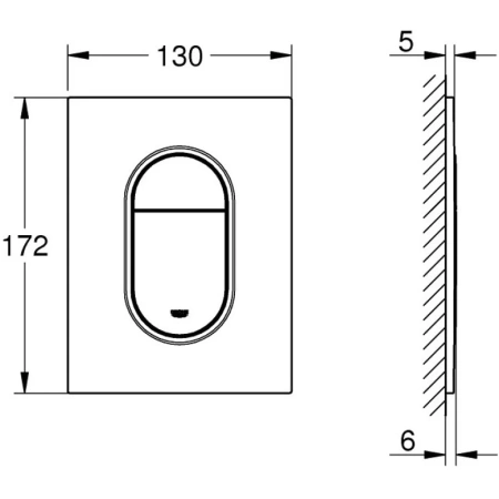 кнопка смыва grohe arena cosmopolitan s 37624000 для инсталляции, хром