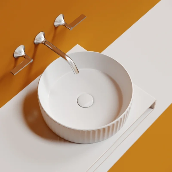 раковина ceramicanova element cn6057 накладная, ø36 см, белая