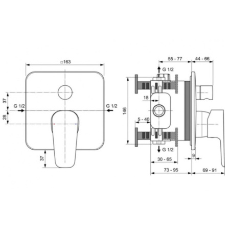 cмеситель для душа ideal standard cerafine model d a7348aa