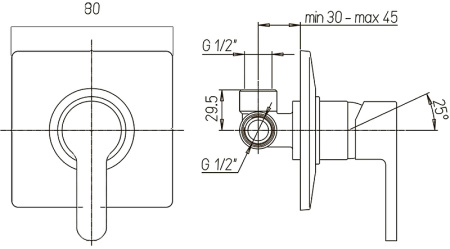 смеситель для душа paini arena 92cr690ft1lmkm цвет хром