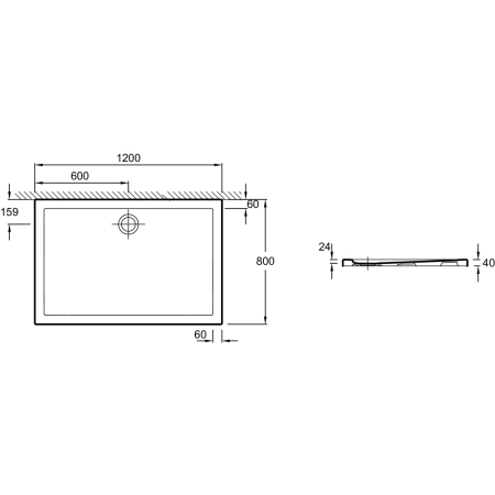 керамический поддон 120x80 см jacob delafon kyreo eng90-00
