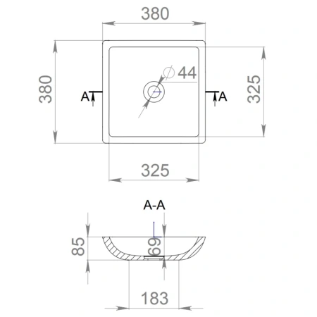 раковина накладная salini callista 1101208smrf покраска по ral
