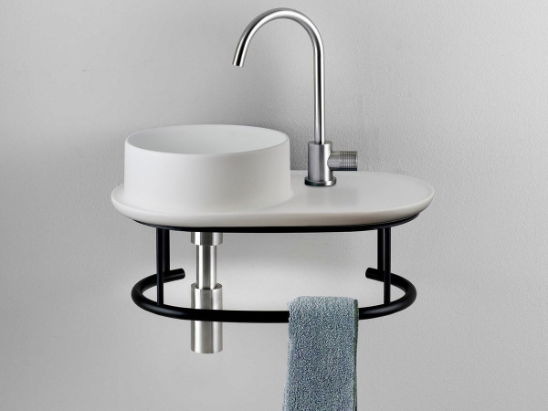 раковина подвесная 50х30 см aet curvy l503t0rdv0101, чаша слева, белая матовый