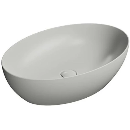 Раковина GSI Pura 884217 накладная, 60x42 см, Cenere opaco (Серый матовый)
