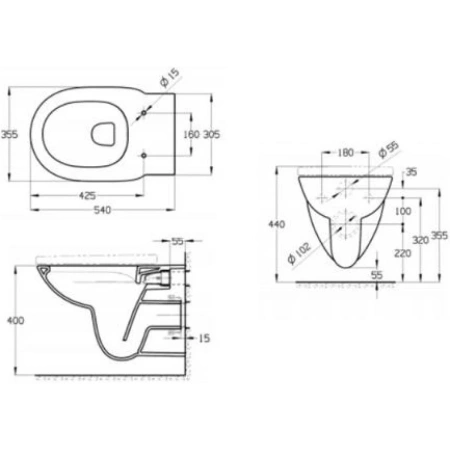 унитаз подвесной roca debba round 346998000 безободковый, белый