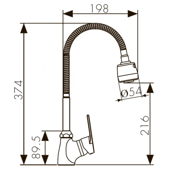 смеситель для кухни kaiser eco 00066