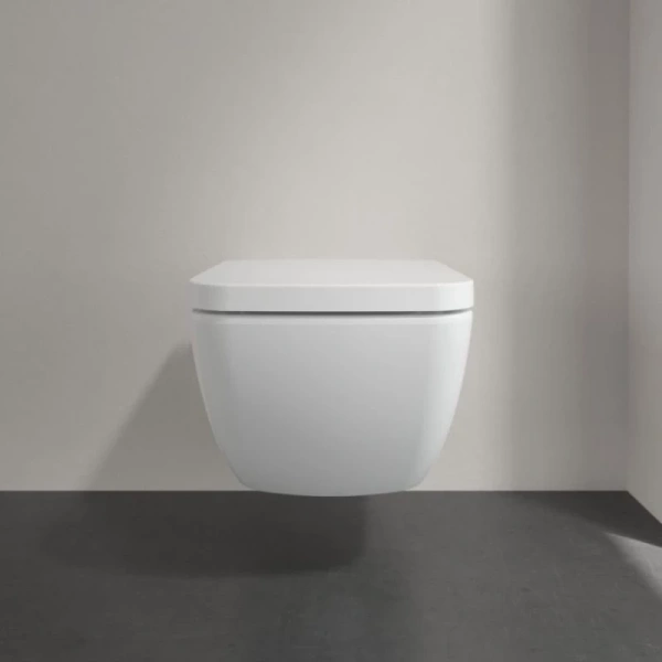 унитаз подвесной villeroy & boch collaro 4626hs01 безободковый, с сиденьем микролифт, альпийский белый