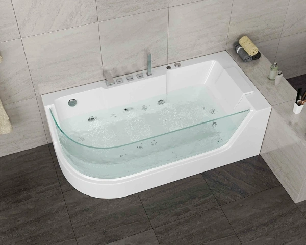 акриловая ванна grossman 170х80 gr-17000-1r с гидромассажем