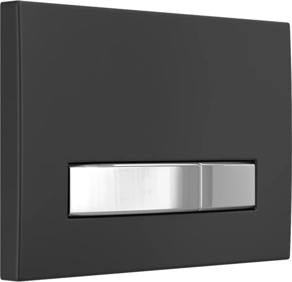 клавиша для инсталляции berges atom line 049231 для унитаза, абс-пластик, softtouch черная / хром глянцевый