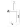 ершик для унитаза boheme royal cristal 10933-g золото