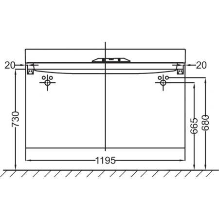 тумба белый 119,5 см jacob delafon rythmik eb1305-n18