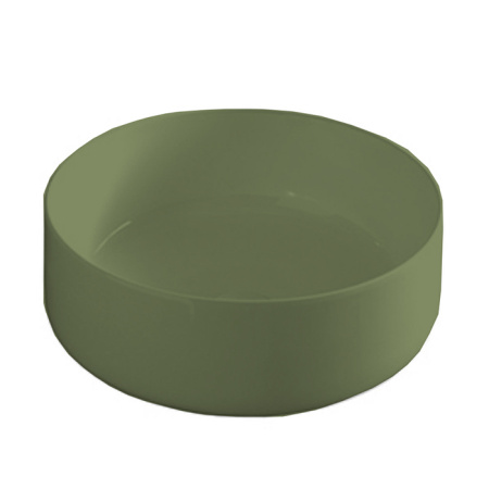 Раковина ArtCeram Cognac COL001 44 34 накладная, без отв., без перелива, на столешницу, Saniglaze, Ø42xh16 см, salvia